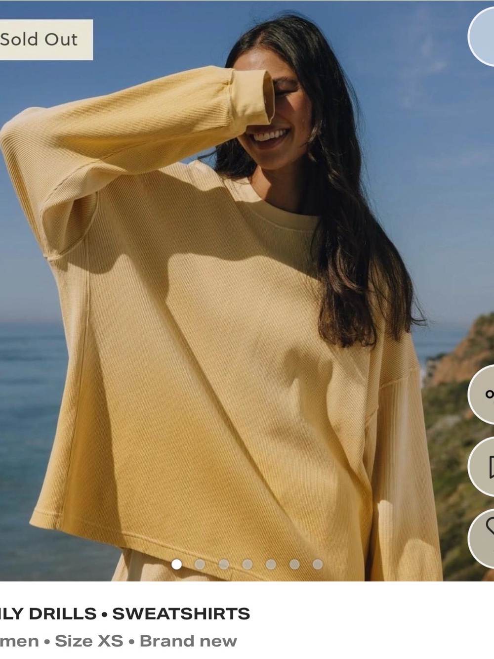 Daily Drills Sunny Yellow Relaxed Crewneck Sweatshirt